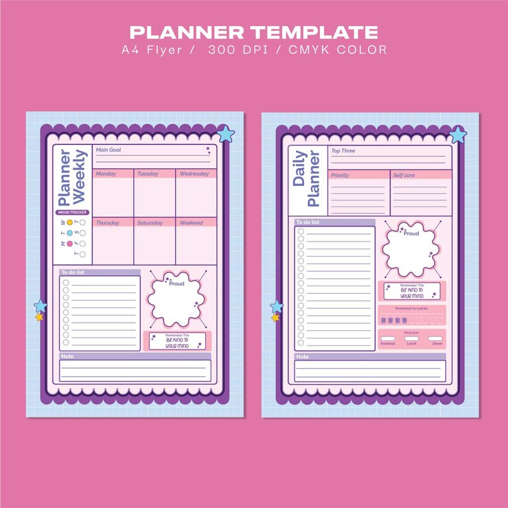 PSD daily amp weekly planner