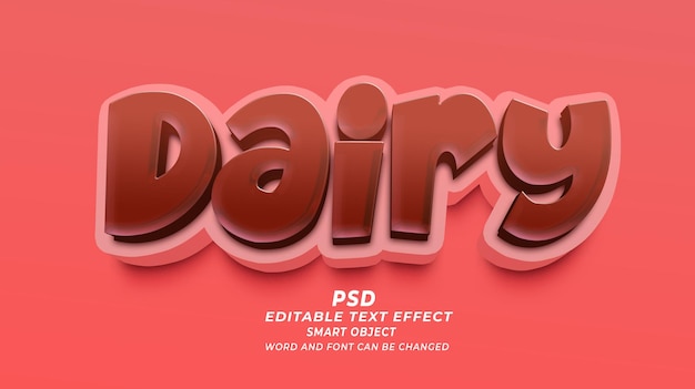 PSD ダイリー 3d psd編集可能なテキスト効果
