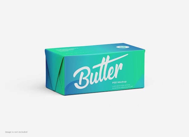 Dairy butter bar foil wrap mockup