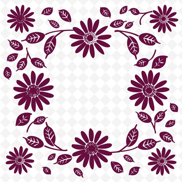 Daisy line art con petali e foglie per decorazioni nel contorno scribble arts of nature decor