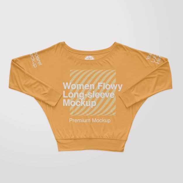 Dames Flowy Boxy TShirt Mockup