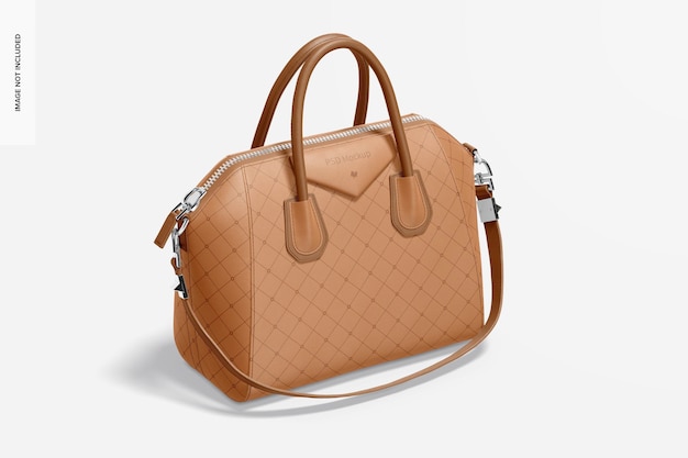 Dames lederen tas Mockup