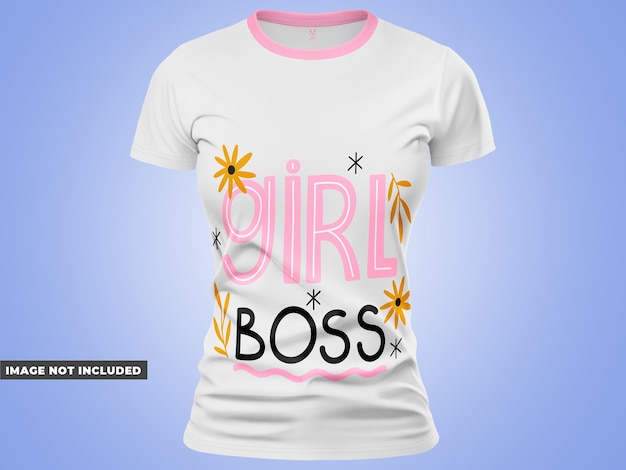 Dames t-shirt mockup - vooraanzicht