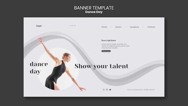 PSD dance day landing page template