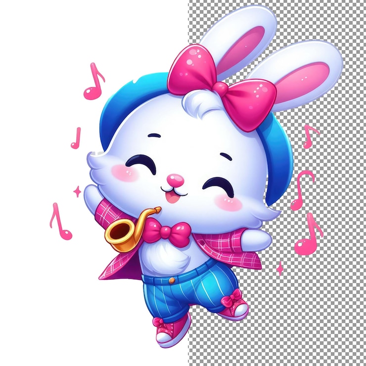 PSD dance safari adorable vector art of cute animals grooving on a png canvas
