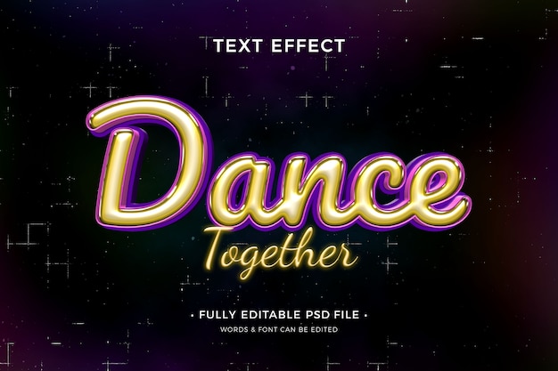 Dance text effect