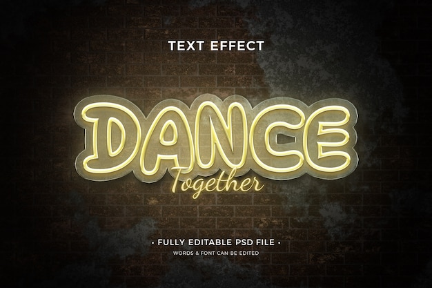 PSD dance text effect