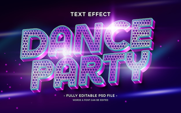 PSD dance text effect