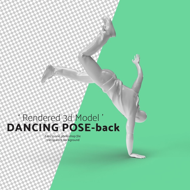 dancing man pose 2 back