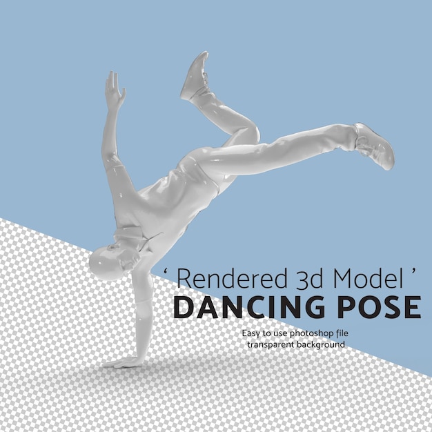 PSD dancing man pose back