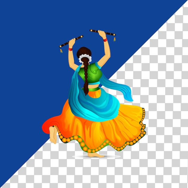 Иллюстрация девушки Дандия PNG