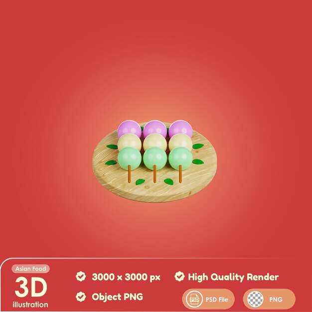 PSD dango 3d