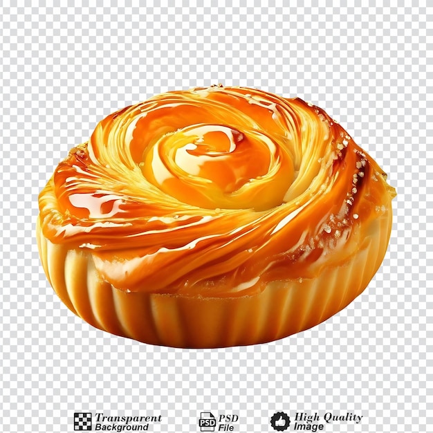 PSD danish pastry isolated on transparent background