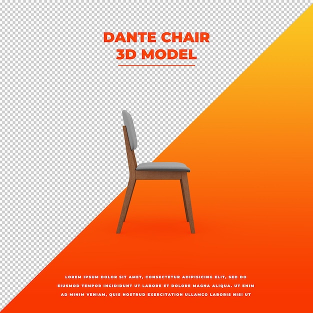 Dante chair 3d isolated model