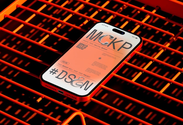 Dark aesthetic phone  mockup