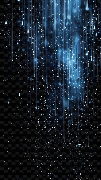 A dark background with a blue light and stars