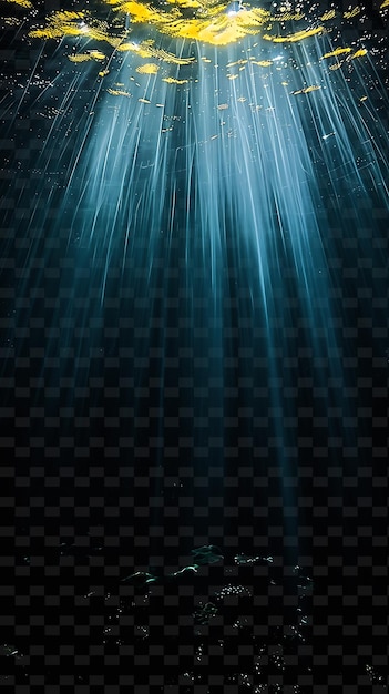 A dark background with a blue and yellow light