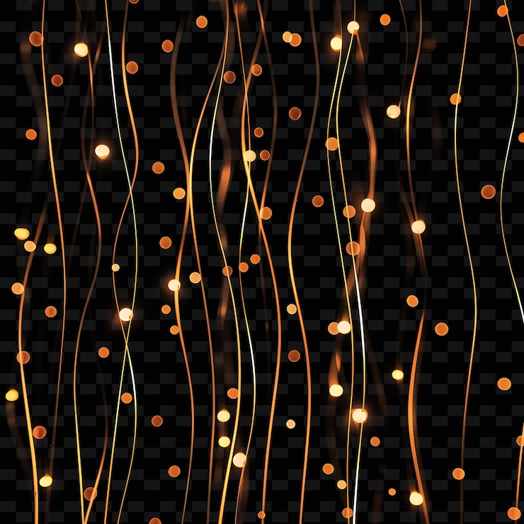 PSD a dark background with a bunch of lights and a string that says sprinkles