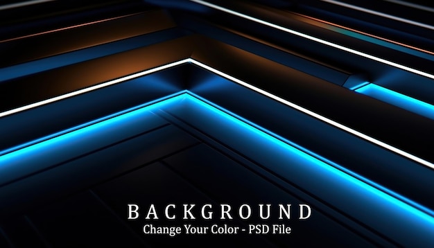 PSD dark background with lines and spotlights generative ai