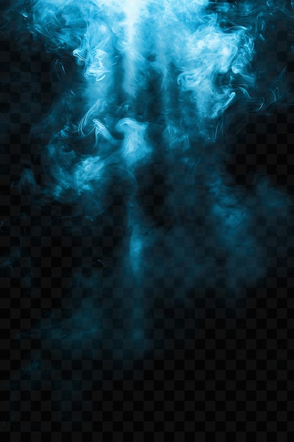 PSD a dark background with smoke and blue smoke