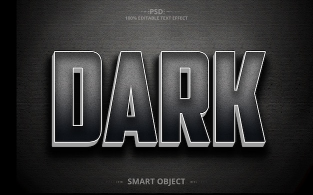 Dark Best Creative PSD Text Effect Design with brush