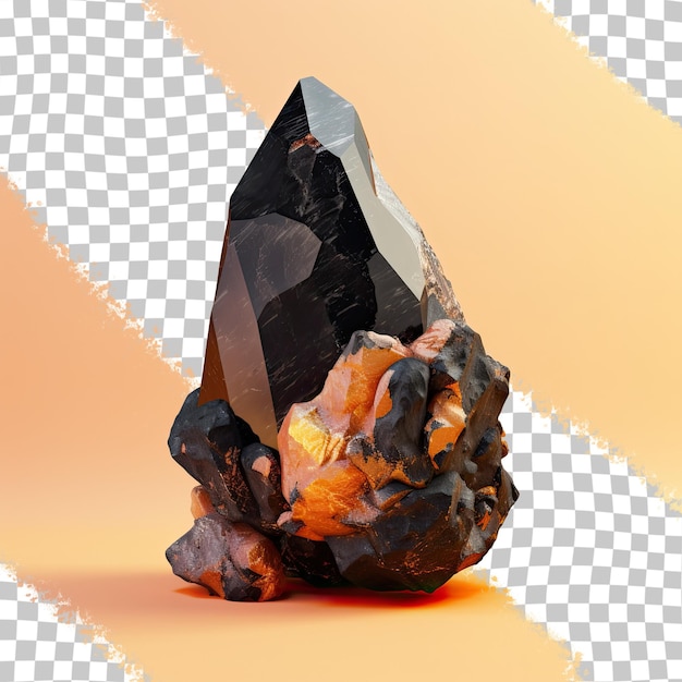 PSD dark black obsidian on a backdrop