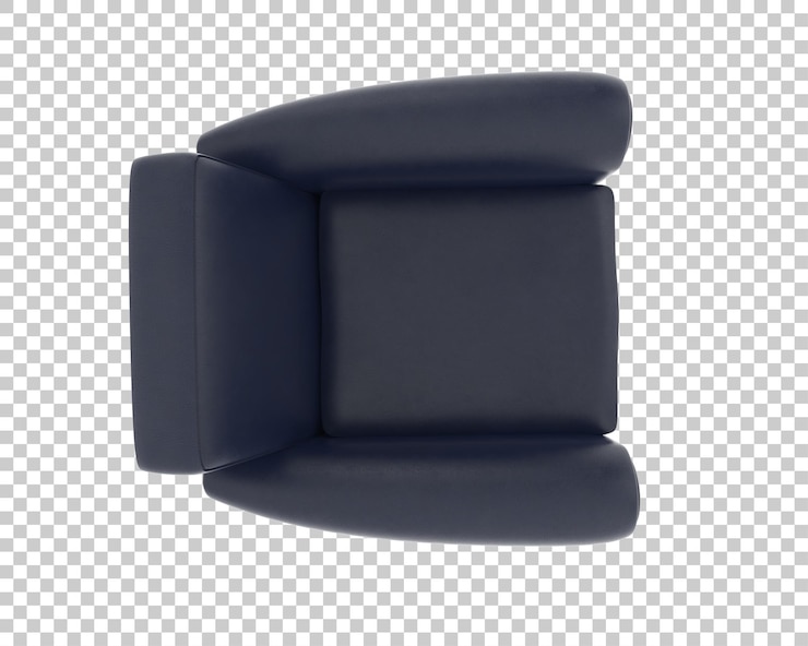 PSD dark blue armchair top view