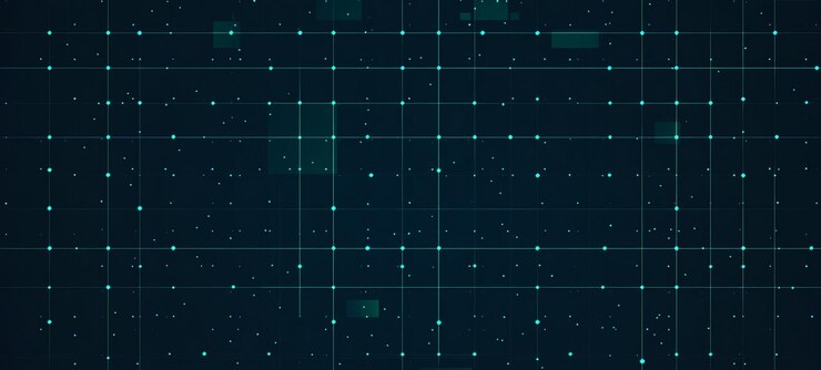 PSD a dark blue background with teal and green geometric pattern simple vector line art style