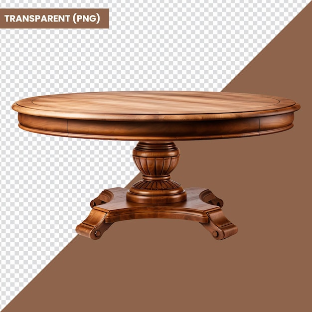 Темно-коричневый деревянный круглый кофейный стол обеденный стол журналы стол изолированный png прозрачный
