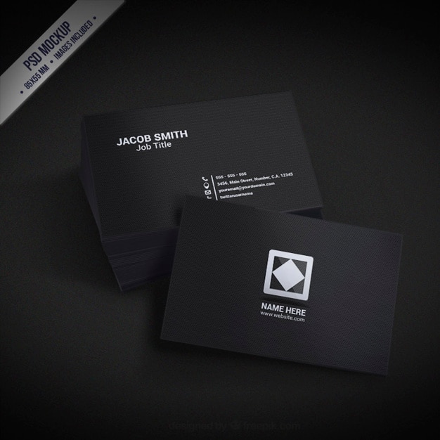 Dark busines card mockup