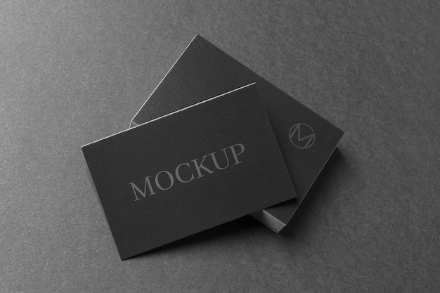 Dark business card mockup design