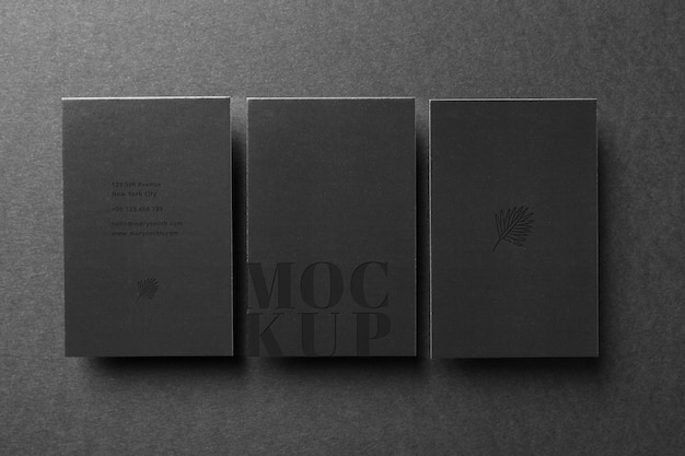 Dark business card mockup design