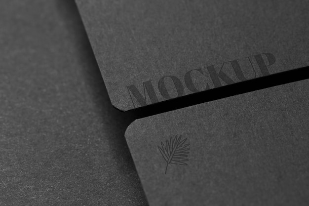 PSD dark business card mockup design