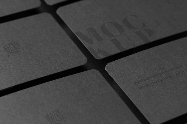 dark business card mockup design