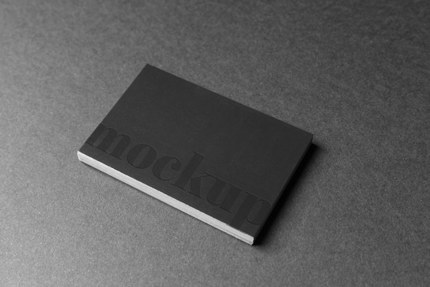 PSD dark business card mockup design