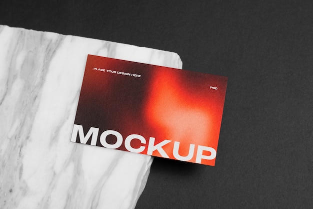 PSD dark business card mockup design