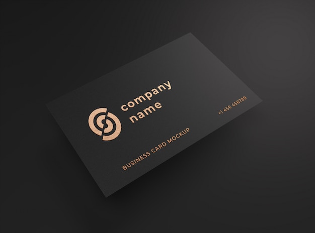 Dark business card mockup