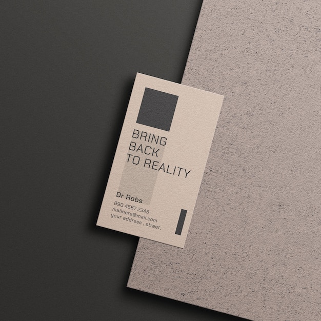 Dark business card mockup