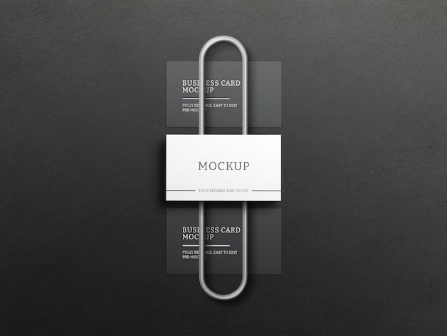 Dark business card mockup