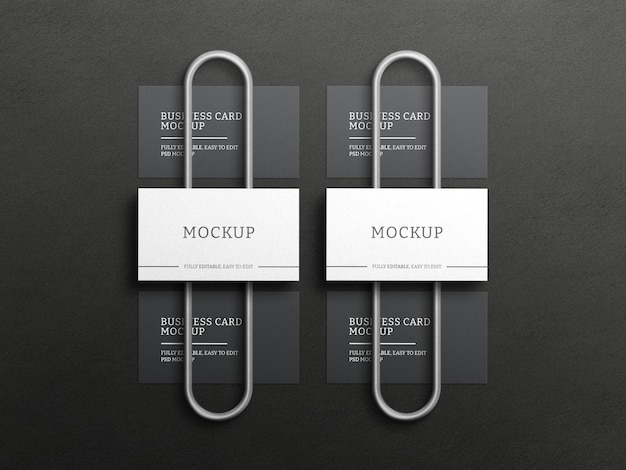 Dark business card mockup