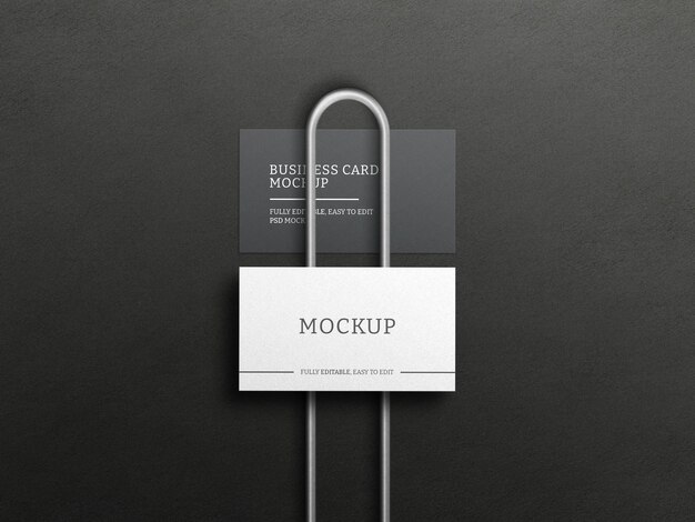 dark business card mockup