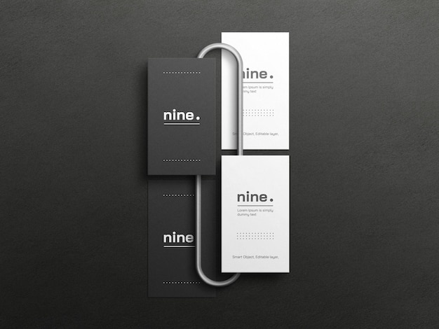 Dark business card mockup