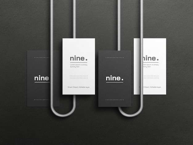 dark business card mockup