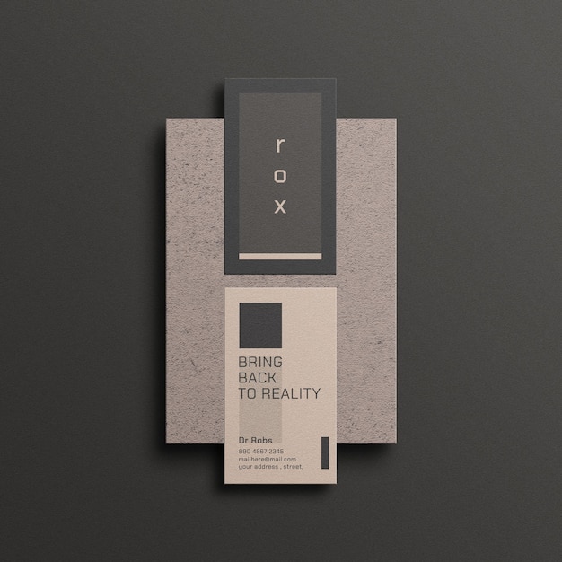 Dark business card mockup