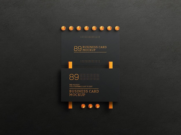 Dark business cards mockup