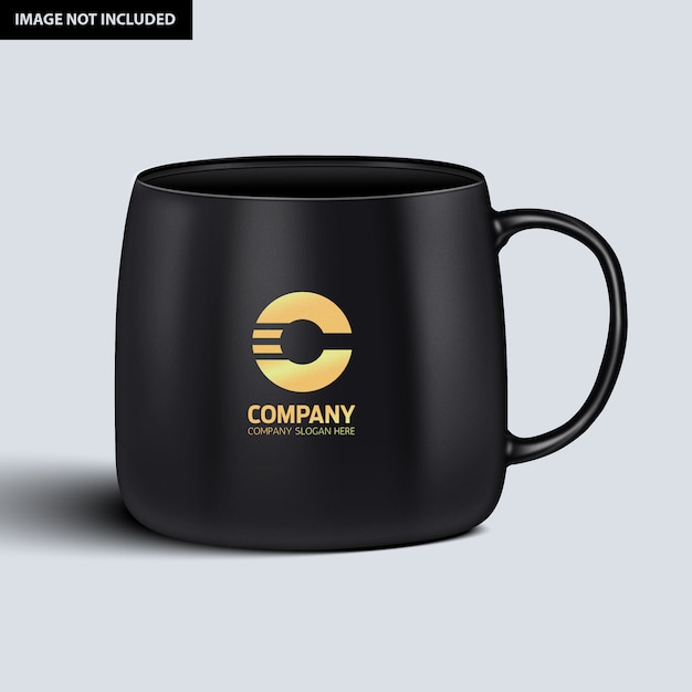 Dark coffee cup mockup