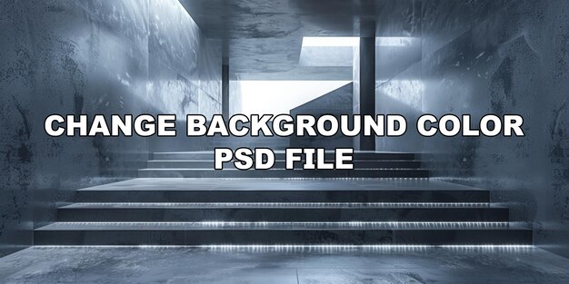 PSD a dark empty staircase with a window above it stock background