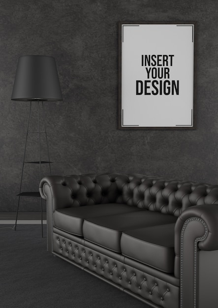 PSD dark frame mockup