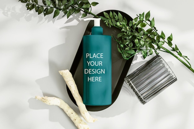 dark green siwak soap mockup psd
