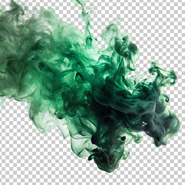 PSD dark green smoke transparent background